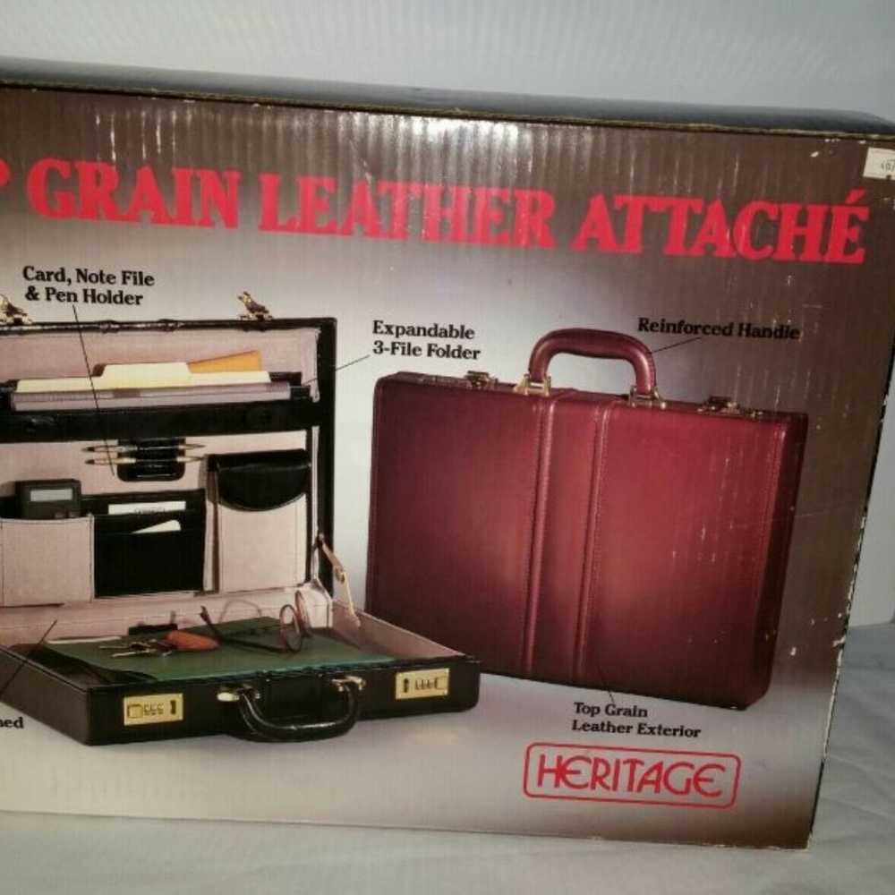 RARE Briefcase Black Leather Combination Brand New - Picture 8 of 8